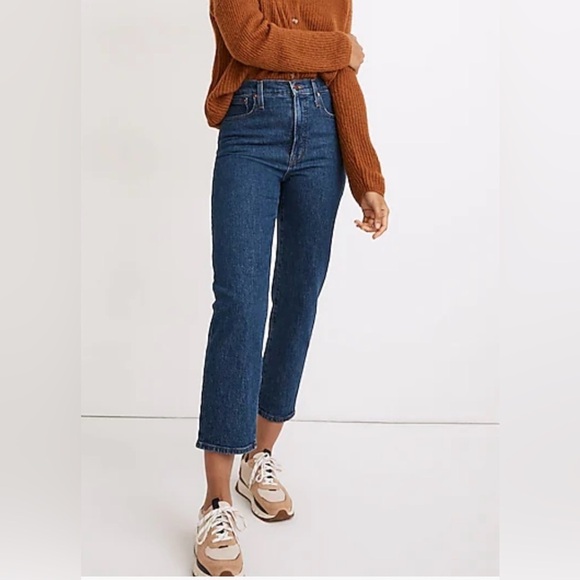 Madewell The Perfect Vintage Straight Crop Jean in Edendale Wash 27 - Picture 1 of 10